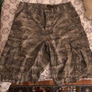 Camouflage cargo shorts